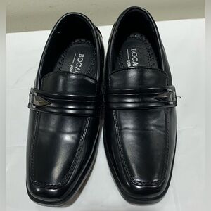 Bocaccio Uomo boys size 12.5 black slip on loafers dress shoes worn once likenew
